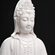 Oriental Clay <Sitting on the Rock Meditating on Guanyin> Living Room Ceramic Ornaments Dehua White Porcelain Sculpture Crafts D52-90B Sitting on the Rock Meditating on Guanyin Blue