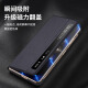 Zhaloni, geeignet für die Ehrenmagie V2 Mobiltelefon Fall V2 Ultimate Version Falten-Bildschirm-Schutzhülle, intelligentes Flip-Cover, vollständige Abdeckung, Anti-Fall, echte Leder-Geschäftsleute und Frauen, Schwarz