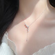 Crystal star 925 silver necklace women's birthday gift for girlfriend tassel clavicle chain high-end pendant best friend