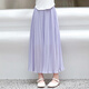Yingwen Girls Wide Legs Sommer 2024 New Children's Neun-Pin Summer Mosquito Repellent Large Children's Ice Seidenröcke und Hosen 15098 Lila + 9889 Weißes Set 120 cm