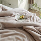 Noxessman light luxury simple 80 count Tencel bed sheet four-piece set ice silk summer silky naked sleeping quilt home textile bedding quilt cover