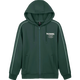 Camel plus velvet sweatshirt for men and women knitted hooded jacket fashionable versatile comfortable and skin-friendly warm sweatshirt J34CAY6624, black jade green, same style for men and women 2XL