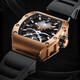Bugatti (BONEST GATTI) Phantom Series German Hollow Men's Watch Barrel Automatic Mechanical Watch Valentine's Day Birthday Gift BG9904-A1 Dark Green