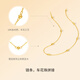 Saturday Fortune Yellow 18K Gold Necklace for Women Car Flower Bead Color Gold Necklace for Women C0513083 40+5cm Birthday Gift