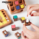 Wooden Wood Art (MUSOR) Cabin baby teeth memorial box storage box for girls, boys, children, baby teeth replacement box to save and collect birthday gifts for small cabin baby teeth