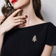Jay's new New Year's Day brooch for women, New Year's tree brooch, snowflake collar pin, Christmas gift for girlfriend