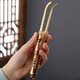 Jiutang tea clip pure brass tea cup clip tea clip tea tweezers kungfu tea set clip tea making tools accessories tea clip gold-Yi sample bamboo copper tea clip