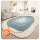 Chushang Carpet Salon Sofa Sofa Coffee Table sans laver en hiver irrégulier de cachemire épaissi étanche à la chambre en peluche de chambre à coucher bleu Mint de la menthe en forme spéciale (imitation en cachemire) (étanche) 60 * 160 (pas de perte de cheveux, fête des chats)