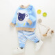 Yokoxing Baby Sweater Boy Baby Sweater Set Autumn Thin Spring and Autumn Pure Cotton Yokoxing Thickened Clothes Boys Vertical Terms - Green 73cm (recommended for 5-9 months)
