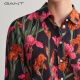 GANT/甘特春夏女士美式复古优雅风宽松花卉桑蚕丝混纺长袖衬衫 723淡黄色 36