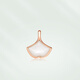 DL 1998 Fat Donglai same style 18K gold small skirt pendant apricot leaf necklace for women gold rose gold white mother-of-pearl au750 clavicle (customized) 18K small skirt single pendant (+ silver chain)