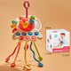 
Exhale Baby Can bite 6 months fun finger excitement toys can press the enlightenment early education toys Octopus Lala Le [Blue]