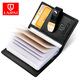 LAI Patrón de cocodrilo Crocodile Bag Card Bag Men and Women Multi-tarjetas Banco Banco Boba Tarjeta de presentación Tarjeta de tarjetas Tarjetas Tarjetas de conductor Licencia de conducir Caso de cuero Negro