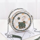 
Black Kiss (BLACKKISS) birthday gift for girlfriend textured women's bag new small round bag women's fashion chain bag one-shoulder crossbody bag white (high quality version)