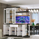 XMSJ Klappschildschirm Partition Haushalt Fischtank Partitionschrank modern