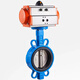 D671X-16q Pneumatic Ventil Edelstahl-Stahl-Klemme-Klemme-Schmetterlingsventil duktile Eisenweichverdichtung Schnellausschnittventil DN200-VALVE-Platte 304 Material