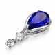 Old Phoenix gemstone necklace Korean version 13 carat 5A grade tanzanite pendant plated white 18K sapphire pendant does not contain chain Lao Fengxiang quality