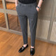 Dinggude summer thin trousers for men's business casual professional suit suit pants slim nine-point straight stretch trousers 723 nine-point pants black 32 (2 feet 4) Recommended 129-139Jin [Jin equals 0.5 kg]