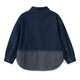 Demandez à la veste de garçons juniors 2025 automne à mid-grand veste en jean de la veste contrastée d'enfants Trend bleu 170