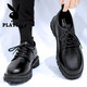 Playboy Leather Shoes Men's Shoes 2025 New Autumn and Winter Genuine Leather British Style Business Casual Leather Shoes Men's Formal Shoes Men's Black 42