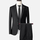 Vocacool Men's Suit Suit Business Formal Wear Professional Wear Interview Slim Suit Wedding Groomsmen's Dress Groom's Suit Large Size Black (Suit + Pants + Tie) 3XL/155-165Jin Jin is equal to 0.5 kg