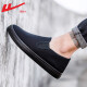 Krieger (Krieger) Herrenschuhe Herren Sommer Vielseitige Brettschuhe Herren -Freizeitschuhe Alte Peking faule Leinwandschuhe All Black 42
