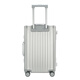 Diplomat外交官行李箱时尚镁铝合金铝框男女旅行拉杆箱TL-25052银色20英寸