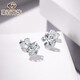 Caibai Jewelry Platinum Earrings Platinum Pt950 Platinum Six-petal Flower Earrings Women's Earrings Price Ear Plugs Not Included BJ Platinum Earrings About 1.20g