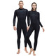 DIVE&SAIL new 5MM wetsuit plus velvet warm one-piece wetsuit thickened deep snorkeling surfing winter swimsuit men's black XL