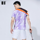 2022 Nuevo traje de manga corta de uniforme e impar e incluso bádminton Traje rojo de hombres de tenis de tenis de tenis de secuencia rápida C12115+12041 L