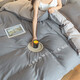 Núcleo de edredón antártico + conjunto de cuatro piezas + núcleo de almohada conjunto completo de ropa de cama de dormitorio doble y doble conjunto de ocho piezas Oli-medium ceniza de montaña gris 1.5m set de ocho piezas (núcleo tranquilo 8jin [Jin iguala 0.5 kg])