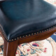 Kayadi Möbel Esstisch und Stuhl American Country Massivholzkrawatte Blume Stoff Stuhl Real Cowide Sitze High-End European Home Freizeitstuhl Studienstuhl Nordamerika importiert Walnussholz H6210 Single Griff Essstuhl-515*608*1080-Full-Paket