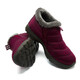Warrior Mom Cotton Shoes Fashion Winter Fashion Plus Fleece Old Man Short Sorth Snow Boots Zapatos para mujeres 3085 Vino Rojo 35