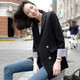 
Troman suit jacket for women mid-length versatile British style spring wear 2022 spring and autumn double-breasted casual commuter women's small suit top SY687 black L