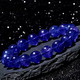 Beimixing Natural Tanzanite Bracelet Women's Collection Ocean Heart Tanzanite Purple Sapphire Crystal Bracelet Palace Grade Tanzanite 8mm Bracelet