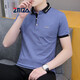 Zmza Kurzärärmelte T-Shirt für Männer Reversgeschäft Casual Summer Mode Modische einfache hübsche Polo-Nacken-T-Shirt Top für Männer 683 Ash L Empfohlen 120-135 Jin [Jin ist 0,5 kg]