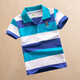 Ropa para niños Camiseta de manga corta Camiseta de verano para niños Camiseta de rayas de solapa de solapa infantil de manga intermedia