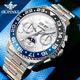 La nouvelle montre mécanique entièrement automatique multifonctionnelle Lumineuse Afficée Perpetual Calendar Men de montre masculine Classement Top Ten Top Ten Top Ten Top Famous Watchs 3271 Ceinture en acier Blue Men