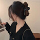 伊黛儿字母抓夹大号黑色鲨鱼夹高级感发夹女后脑勺2025新款发抓头饰夾子 黑色大号抓夹F1801