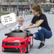 CHILOKBO Land Rover children's electric vehicle four-wheel dual-wheel drive remote control car can be used to push the baby car and walk the car, and can sit on the gift red