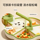 YEEHOO Children's Compartmented Dinner Plate Baby Silicone Tableware Infant and Toddler Fall-proof Suction Cup Eating Food Bowl Ruomiaobai