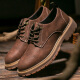 CARTELO crocodile (CARTELO) men's outdoor low-top work shoes men's British retro breathable casual shoes 1310 brown 42