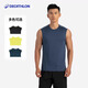 Decathlon (DECATHLON) Sports Vest Muscular Man Running Quick-Drying Top Fitness Wear Breathable Loose Sleeveless T-Shirt RUNM [Advanced Style] Black XL