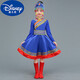 迪士尼（DISNEY）蒙古族筷子舞儿童表演服少数民族蒙古服族女童舞蹈演出服男服饰 M723白短+串珠 110