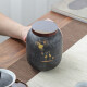 SUSHICERAMICS large tea can Japanese rust glaze large capacity ceramic sealed can black tea can