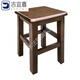 Shantou Lincun partially solid wood square stool household wooden stool living room stool Chinese retro commercial square stool square wooden stool rectangular thick version solid wood color