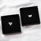 EKUSTYEE small airplane brooch ins trendy men and women cute Japanese style simple personality student badge bag accessories small airplane + white paper airplane (gift box)