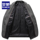 Romon Wollanzug Herrenmänner doppelseitiger Wollhundtooth Plaid Jacke Herren Frühlings- und Herbstgeschäft Casual Warm Wollanzug Männer Dunkelgrau 165/m Größe