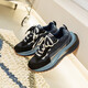 
Su Feifei, Daddy Shoes, new summer products, comfortable and absorbent film-soled trendy shoes for women, Internet celebrity Korean version, deconstruction of versatile sports casual shoes 9902-Deep Sea Blue 37