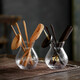 Zhengyang Tea Ceremony Six Gentlemen Kung Fu Tea Set Accessories Glass Household Japanese-style Bamboo Tea Clips Tea Spoons Tea Needles Tea Art Complete Set Glass (Flat Straight) Six Gentlemen_Bamboo